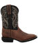 Image #2 - Durango Boys' Shyloh Western Boots - Broad Square Toe, Brown, hi-res