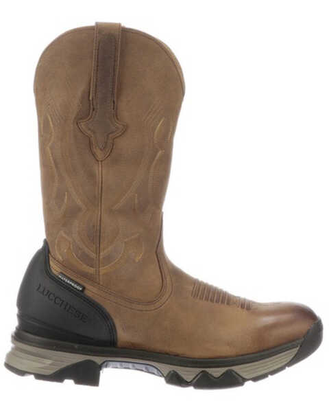 Image #2 - Lucchese Men's Performance Molded Western Work Boots - Soft Toe, Chestnut, hi-res