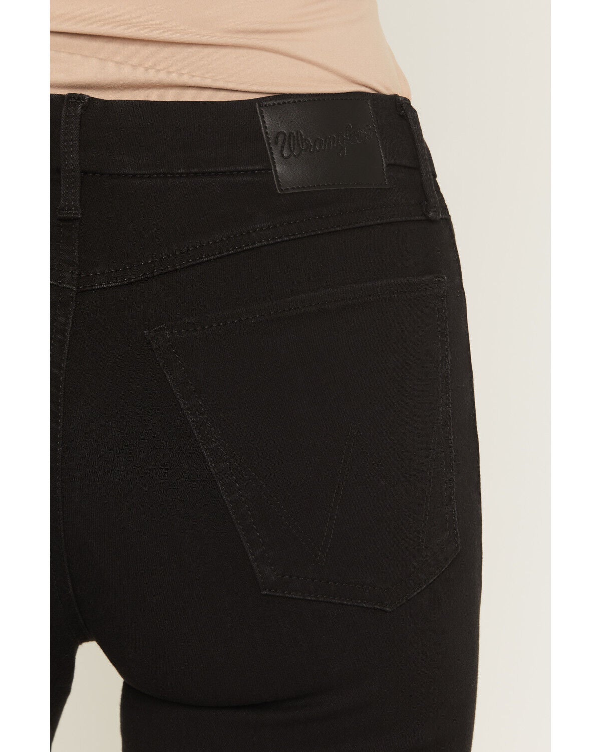 Image #4 - Wrangler Women's High Rise Leighton Bespoke Bootcut Stretch Denim Jeans, Black, hi-res