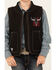 Image #3 - Cowboy Hardware Boys' Flag Skull Canvas Vest, Black, hi-res
