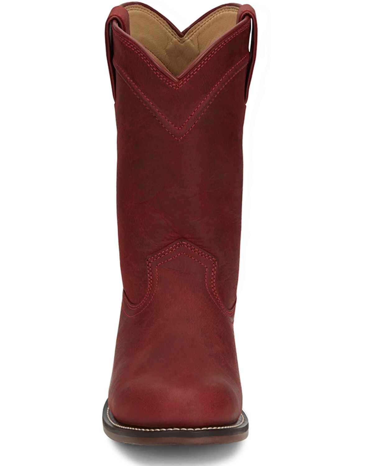 Image #4 - Justin Women's Holland Western Boots - Round Toe, Red, hi-res
