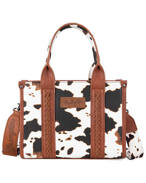 Image #1 - Wrangler Women's Cow Print Concealed Carry Crossbody Bag , Brown, hi-res