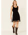 Idyllwind Women's Lady Luck Black Faux Suede Fringe Dress, Black, hi-res