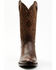 Image #4 - Lucchese Men's Espresso Smooth Western Boots - Round Toe, Dark Brown, hi-res