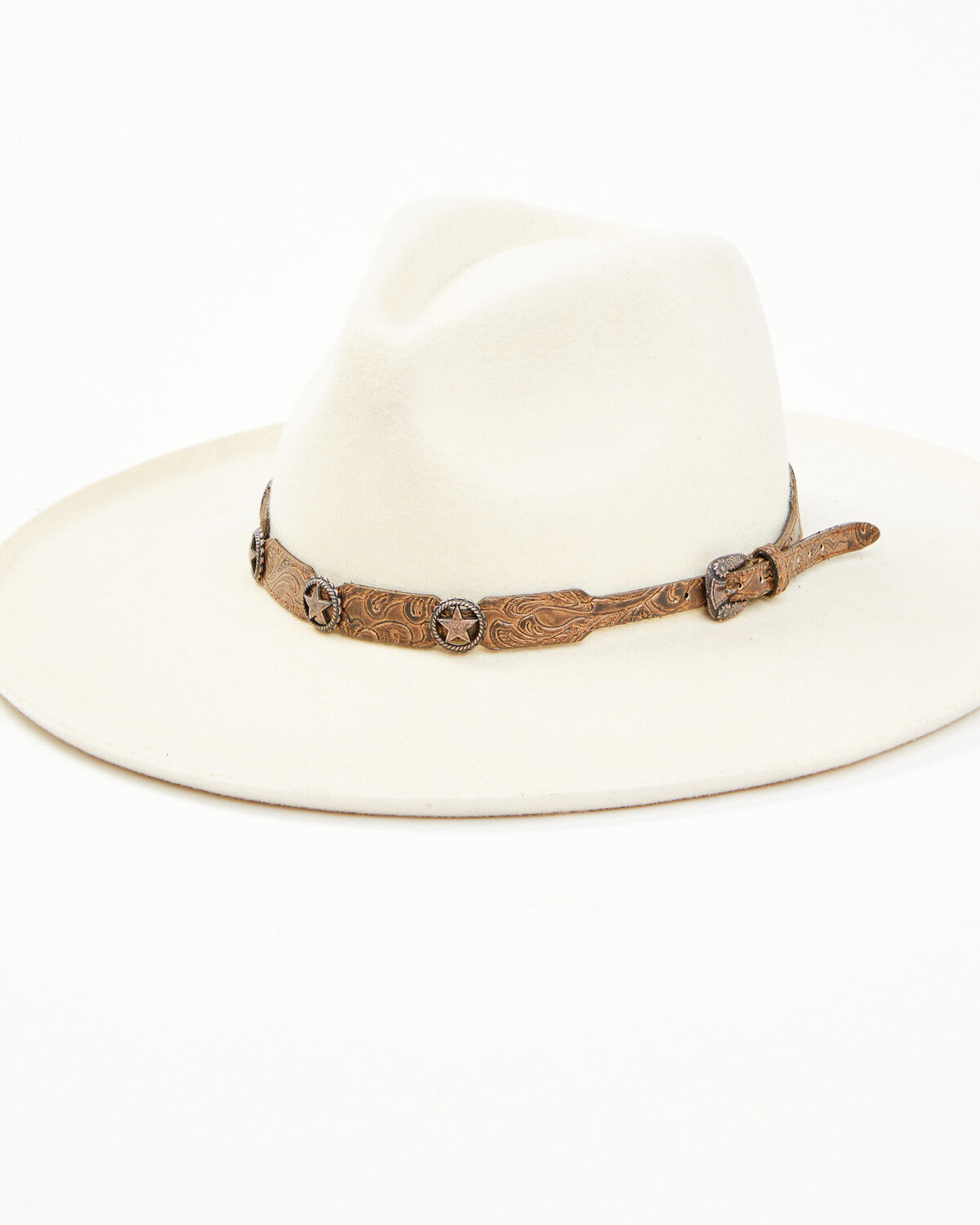 Image #3 - Cody James Men's Star Concho Hat Band, Brown, hi-res