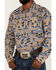 Image #3 - Ariat Men's Hart Retro Tropical Print Long Sleeve Snap Western Shirt , Tan, hi-res