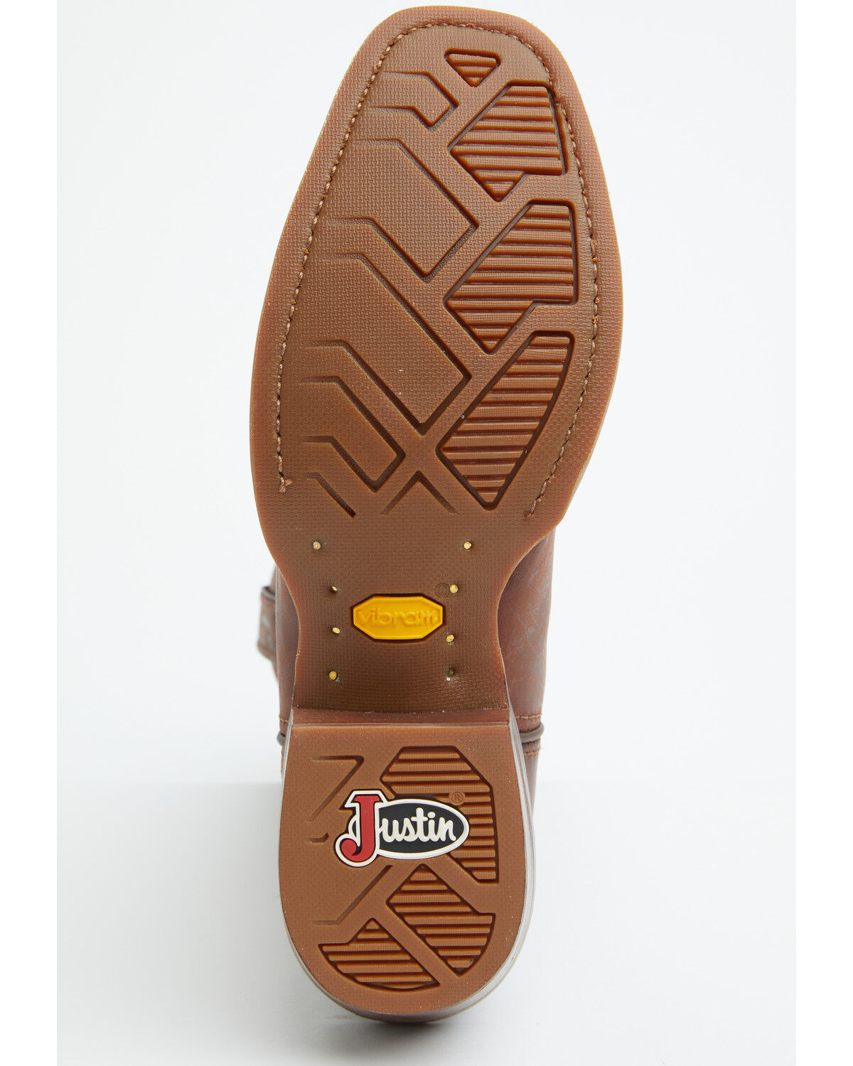 Image #7 - Justin Men's Cowboy Town Bay Western Boots - Square Toe, Brown, hi-res