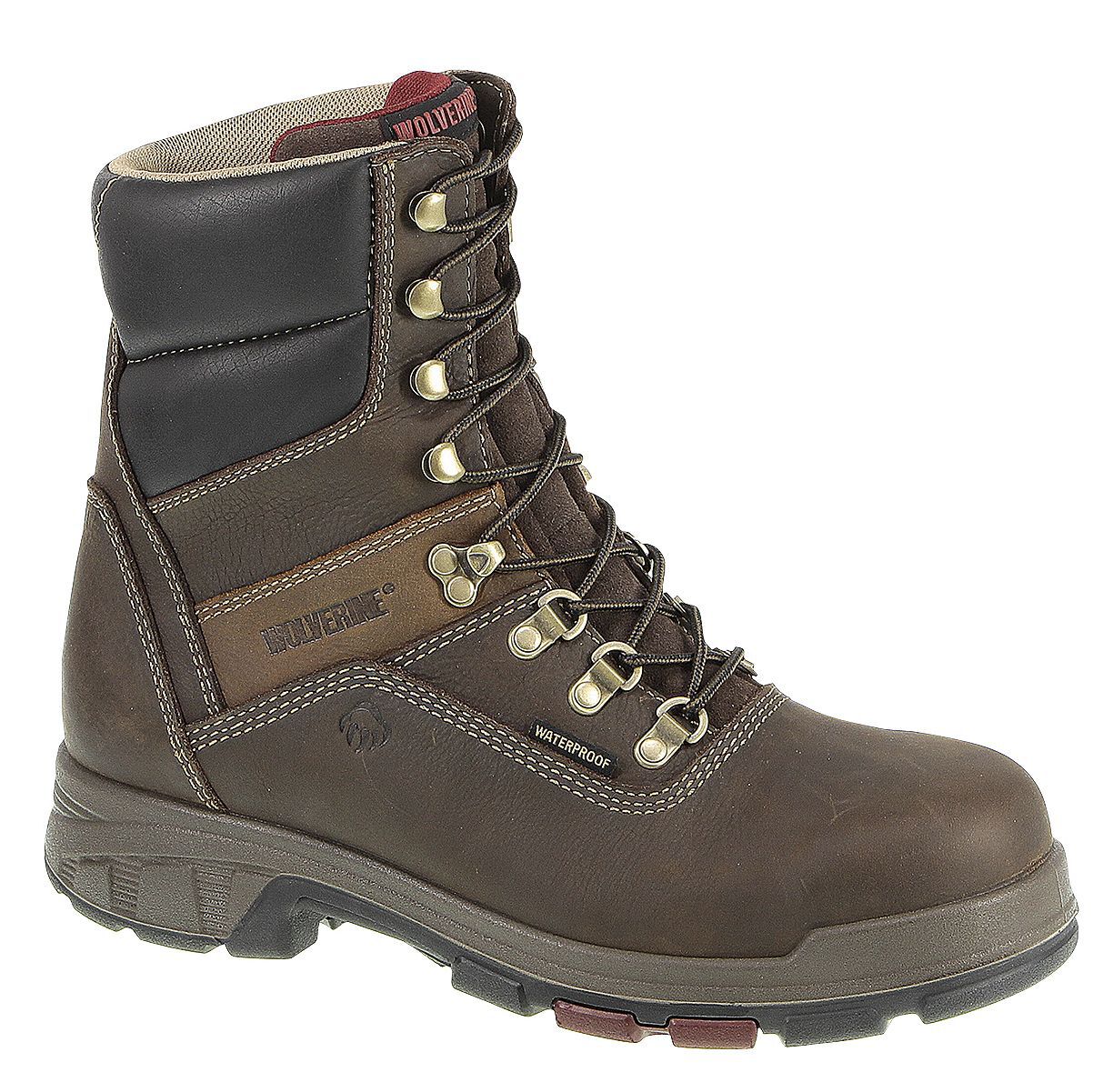 Wolverine Men's Cabor 8" Waterproof Work Boots - Composite Toe, Coffee, hi-res