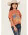 Image #2 - American Highway Girls' Best In The West Short Sleeve Graphic Tee, Rust Copper, hi-res