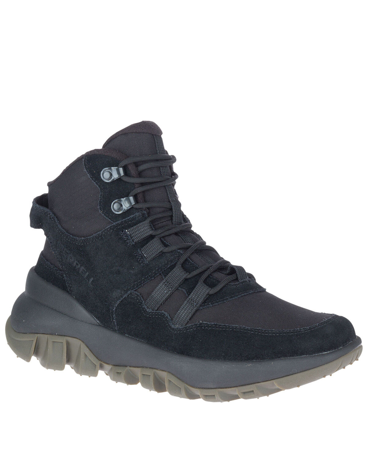 Image #1 - Merrell Men's ATB Polar Waterproof Hiking Boots - Soft Toe, Black, hi-res