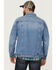 Image #4 - Moonshine Spirit Men's Button-Down Unlined Denim Trucker Jacket, Medium Wash, hi-res