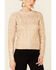 Rock & Roll Denim Women's Metallic Cable Knit Sweater  , Gold, hi-res