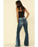Driftwood Women’s Medium Wash Patchwork Flare Jeans, Blue, hi-res