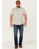 Image #2 - North River Men's Dobby Horizontal Stripe Short Sleeve Button Down Western Shirt, White, hi-res