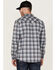 Cody James Men's FR Large Plaid Long Sleeve Snap Work Shirt , Charcoal, hi-res