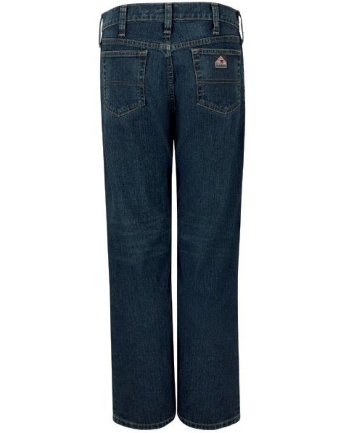 Image #1 - Bulwark Men's FR Stretch Straight Work Jeans, Indigo, hi-res