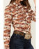 Image #3 - Shyanne Women's Cheyenne Desert Tossed Long Sleeve Snap Stretch Western Shirt, Lt Brown, hi-res