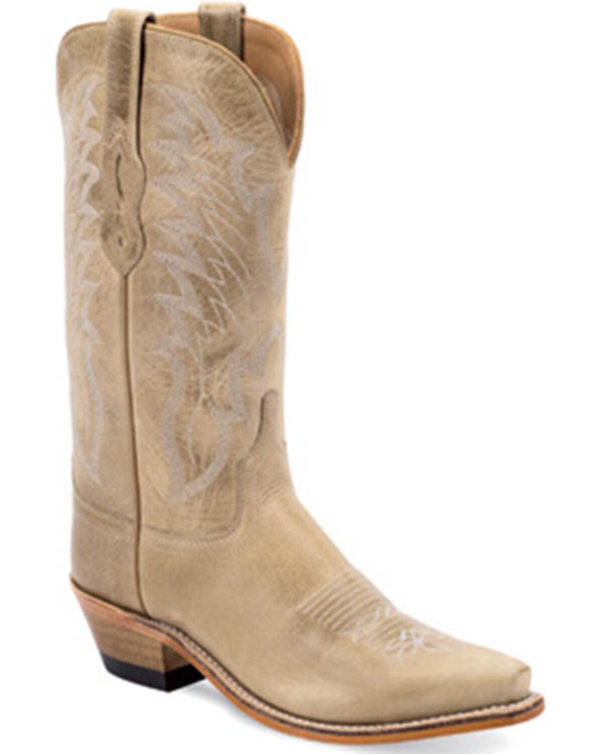 Old West Women's Cactus Western Boots - Snip Toe, Ivory, hi-res