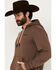 Image #3 - RANK 45® Men's Yee Yee Chute Gate Embroidered Hooded Sweatshirt, Brown, hi-res