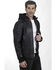 Image #2 - Frye Men's Racer Zip-Up Hooded Leather Jacket, Black, hi-res