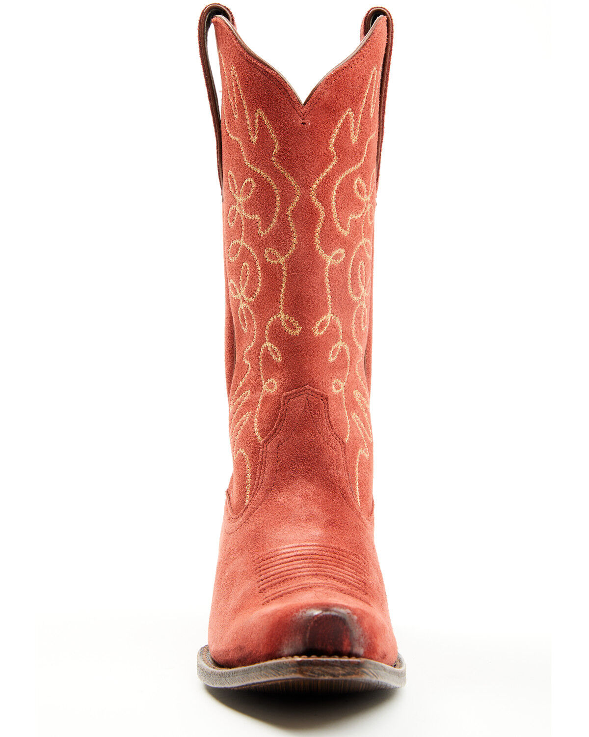 Image #4 - Ariat Women's Jukebox Suede Western Boots - Snip Toe, Red, hi-res