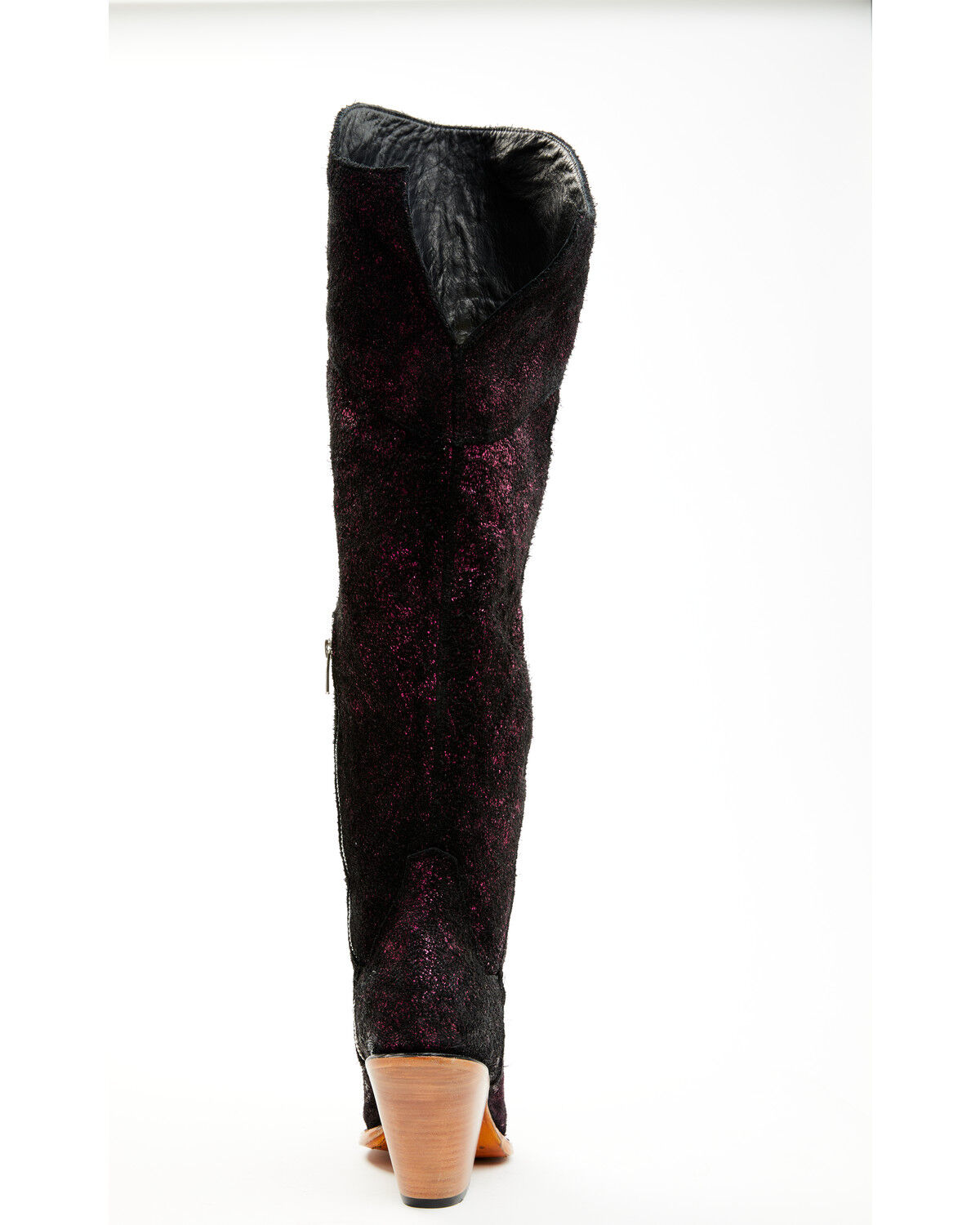 Image #5 - Corral Women's Metallic Tall Western Boots - Snip Toe, Black/purple, hi-res