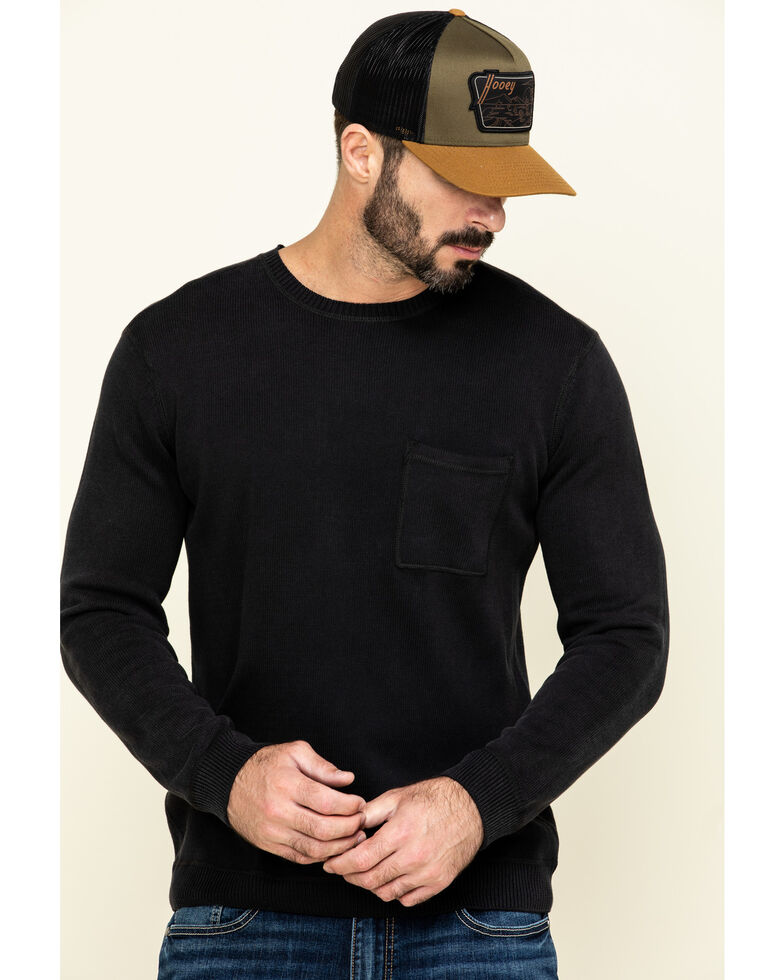 Cody James Men's Homestead Distressed Washed Sweatshirt , Black, hi-res