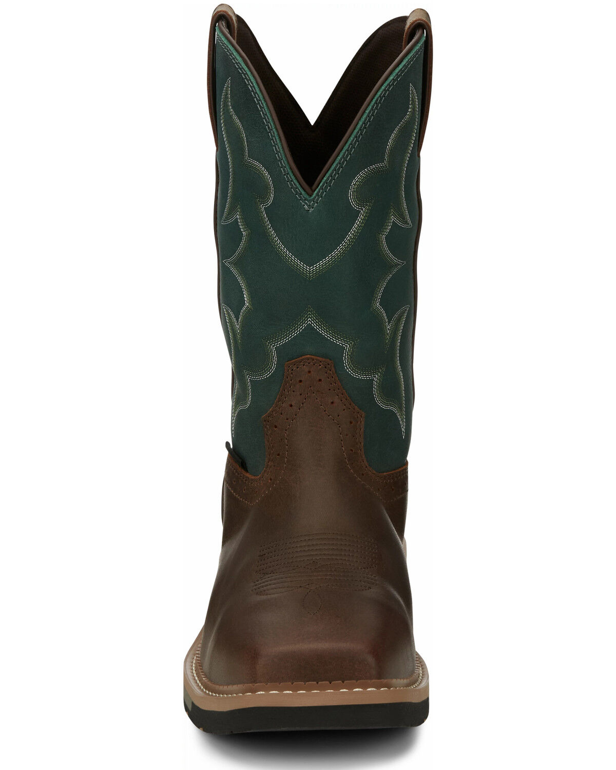 Image #5 - Justin Men's Boot Barn Exclusive Carbide Waterproof Western Work Boots - Composite Toe, Brown, hi-res