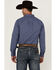 Image #4 - Ariat Men's Calvin Plaid Print Long Sleeve Button-Down Western Shirt, Navy, hi-res