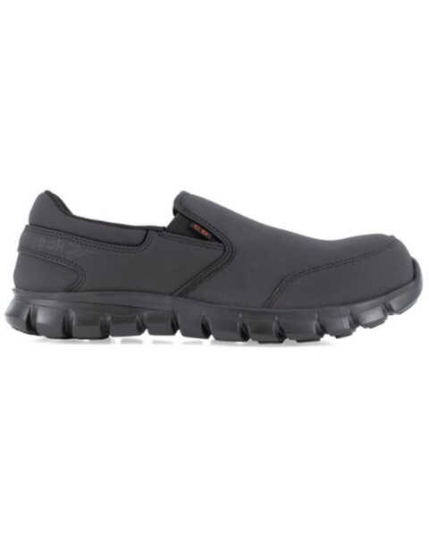 Image #2 - Reebok Women's Sublite Cushion Athletic Slip-On Work Shoes - Composite Toe, Black, hi-res