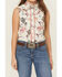 Image #2 - Rock & Roll Denim Girls' Conversation Print Sleeveless Snap Stretch Western Shirt, Ivory, hi-res