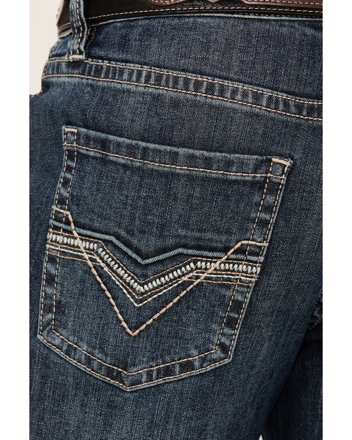 Image #4 - Rock & Roll Denim Men's Double Barrel Reflex Medium Wash Relaxed Straight Leg Stretch Denim Jeans, Medium Wash, hi-res