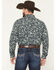 Image #4 - Gibson Trading Co Men's Hubert Floral Print Long Sleeve Snap Stretch Western Shirt - Tall, Navy, hi-res