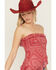 Image #2 - Shyanne Women's Bandana Print Asymmetrical Strapless Top, Red, hi-res