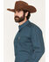 Image #2 - Ariat Men's Lovato Geo Print Long Sleeve Button-Down Western Shirt - Big, Teal, hi-res