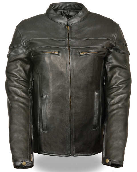 Milwaukee Leather Women's Sporty Scooter Crossover Leather Jacket, Black, hi-res