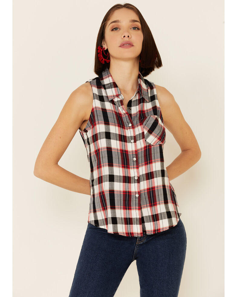 womens sleeveless western shirts