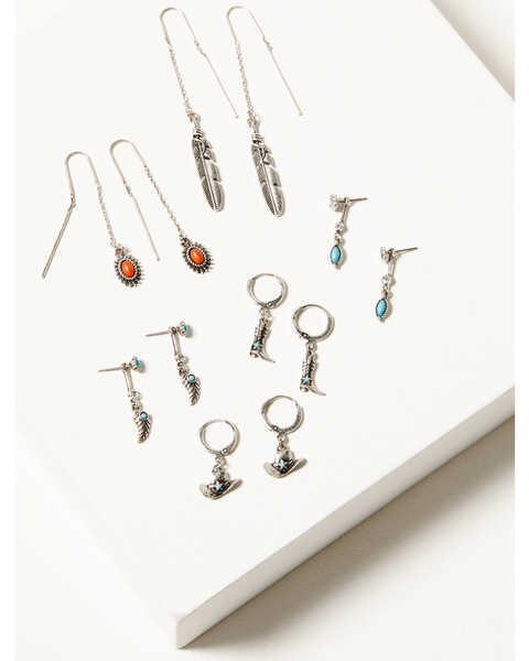 Image #1 - Idyllwind Women's Bellvue Antique Earring Set - 6 Piece , Silver, hi-res