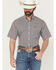 Image #1 - Cinch Men's Geo Print Short Sleeve Button-Down Western Shirt, White, hi-res