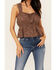 Image #3 - Cleo + Wolf Women's Bradley Floral Printed Tank Top, Chocolate, hi-res