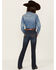 Image #3 - Shyanne Girls' Dark Wash Bootcut Stretch Jeans, Dark Wash, hi-res