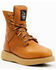 Georgia Boot Men's 8" Barracuda Gold Wedge Work Boots - Round Toe, Brown, hi-res