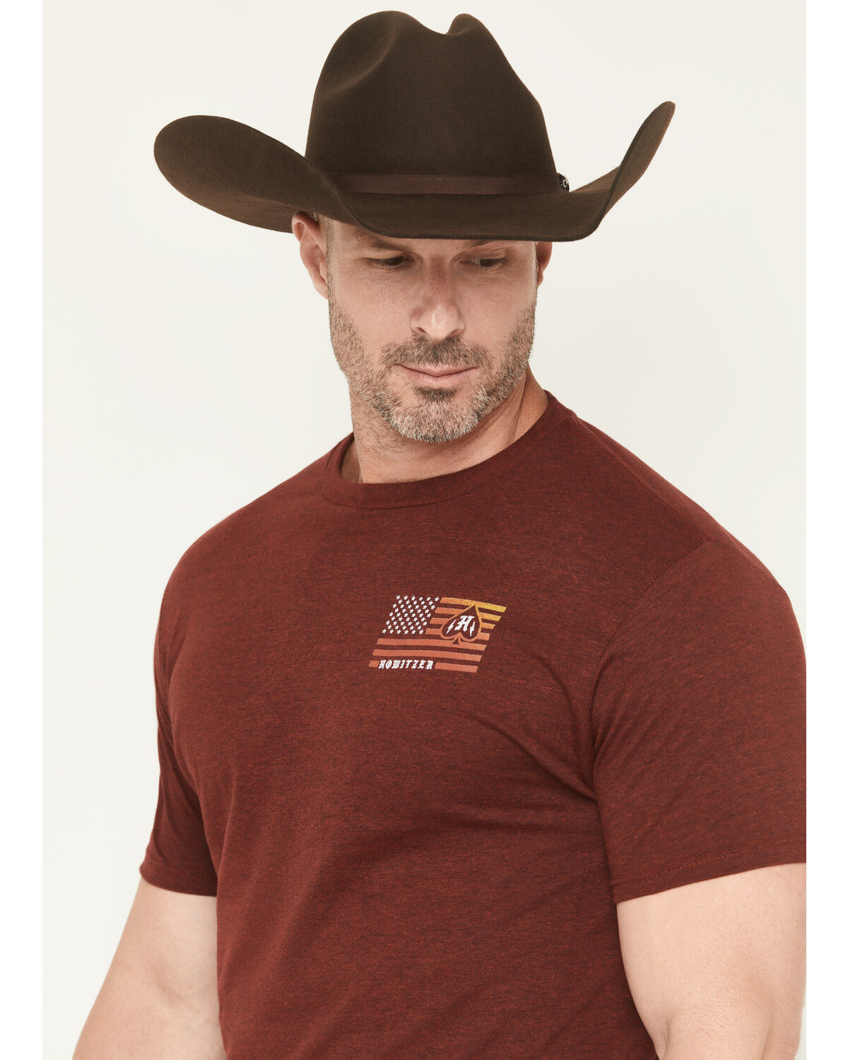 Image #3 - Howitzer Men's Fire Dealer Short Sleeve Graphic T-Shirt, Burgundy, hi-res