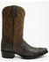 Image #2 - Dan Post Men's 12" Exotic Ostrich Western Boots - Snip Toe, Grey, hi-res