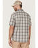 Image #4 - Carhartt Men's Rugged Flex® Steel Plaid Print Relaxed Short Sleeve Snap Western Shirt, Steel, hi-res