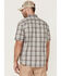 Image #4 - Carhartt Men's Rugged Flex Steel Plaid Print Relaxed Short Sleeve Snap Western Shirt , Steel, hi-res