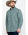 Image #5 - Tuf Cooper Men's Competition Brown Check Plaid Long Sleeve Western Shirt, Brown, hi-res