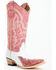 Image #1 - Corral Women's Wingtip Overlay Western Boots - Snip Toe , Pink, hi-res
