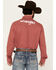 Image #4 - Wrangler Men's Logo Checkered Print Long Sleeve Snap Western Shirt, Red, hi-res