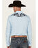 Image #4 - Wrangler Men's Floral Embroidered Long Sleeve Snap Western Shirt, Light Blue, hi-res